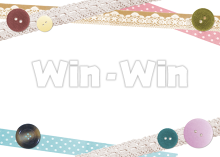 ボタンとレースのフレームの写真素材 W-022588