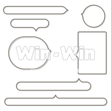 吹き出しのCG・イラスト素材 W-023594