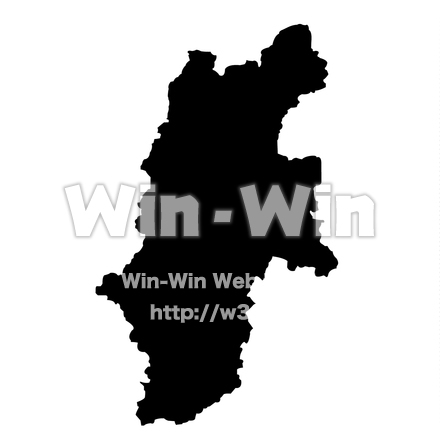 長野県のシルエット素材 W-023260