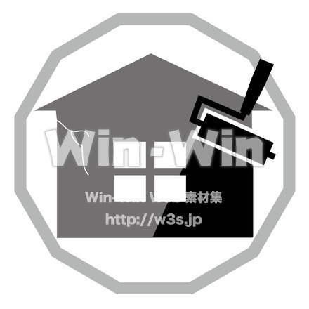 シンボルマーク（リフォーム）のシルエット素材 W-023844