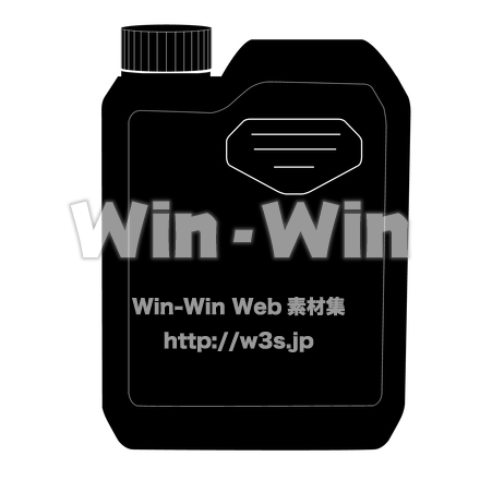 ポリ容器のシルエット素材 W-022737