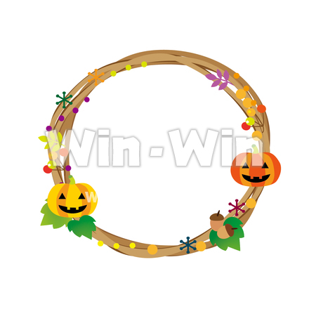 ハローウィンリースのCG・イラスト素材 W-023394
