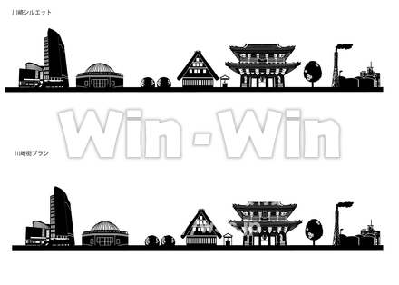 川崎のシルエット素材 W-023751