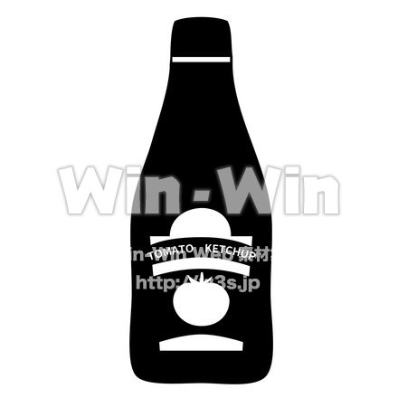 トマトケチャップのシルエット素材 W-022119