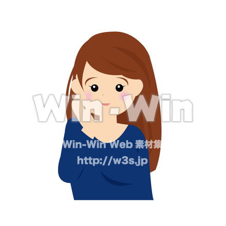 女の人①のCG・イラスト素材 W-023265