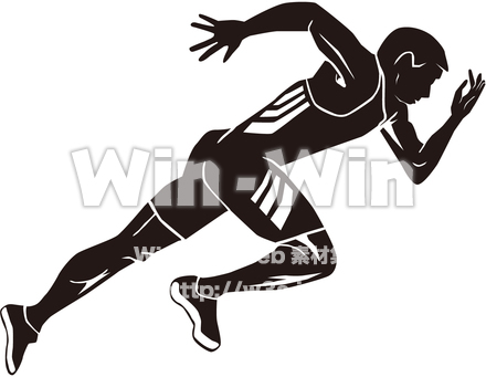 スプリンターのシルエット素材 W-022780