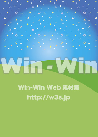 空と丘のCG・イラスト素材 W-022640