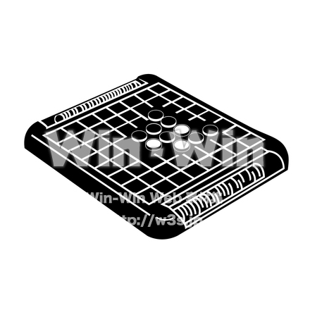 オセロのシルエット素材 W-022797