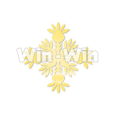 ハワイアンキルト（パイナップル）のシルエット素材 W-022882