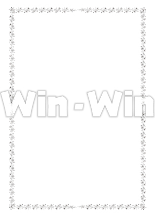 さくら　パターンブラシフレームのシルエット素材 W-023140