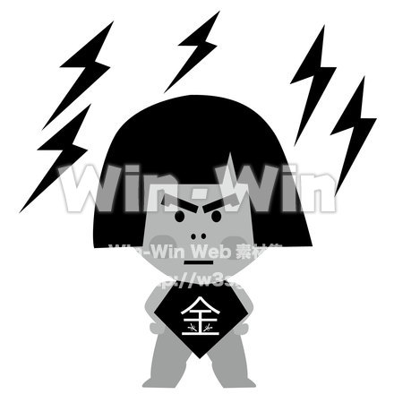 金太郎のシルエット素材 W-023584