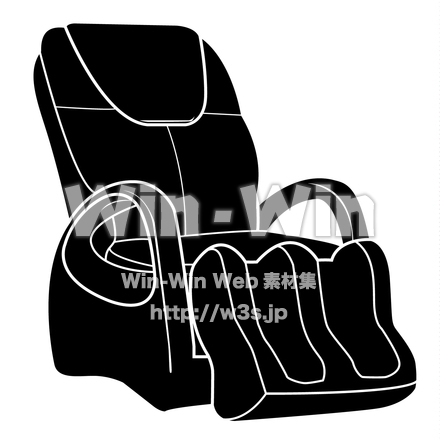 マッサージチェアのシルエット素材 W-022727