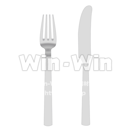 フォークとナイフのCG・イラスト素材 W-022438