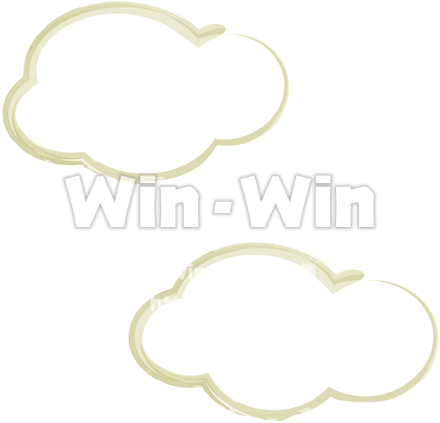 ふきだし（または雲）のCG・イラスト素材 W-022466