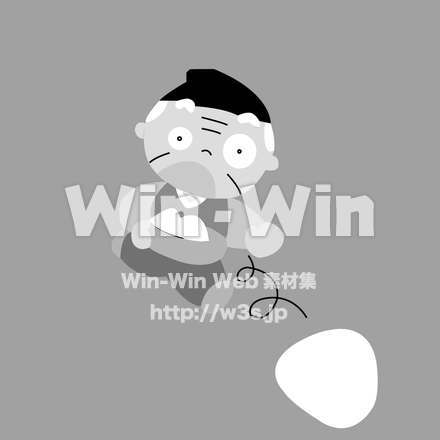 おむすびころりんのシルエット素材 W-023078