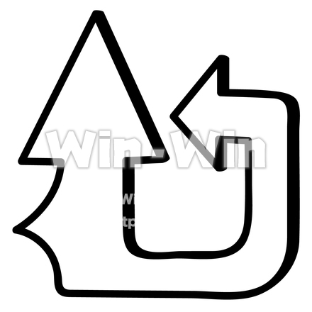 リサイクルマークのシルエット素材 W-022976