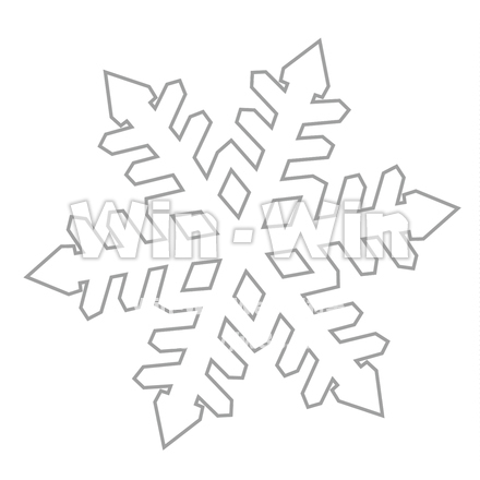 雪-2のシルエット素材 W-023615