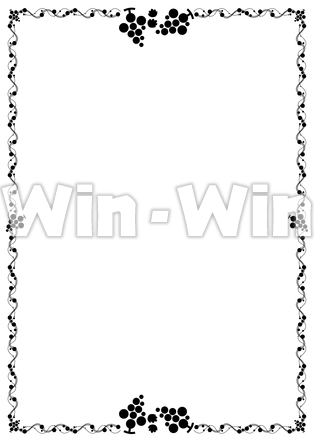 エレガントフレームのシルエット素材 W-023096