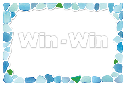 小石のフレームの写真素材 W-022587