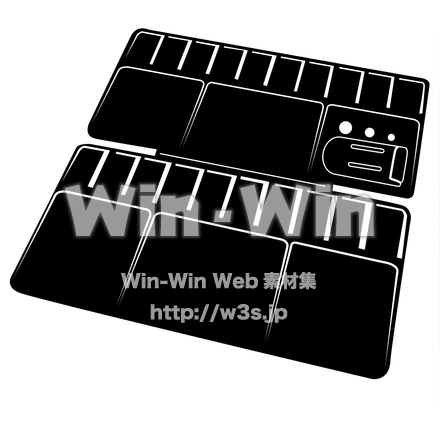 学校の絵の具パレットのシルエット素材 W-022783