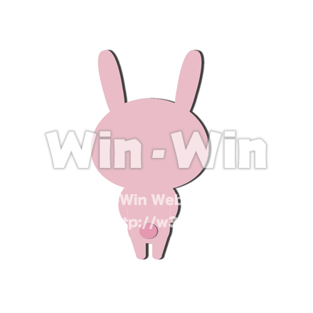 うさみちゃん　後ろのCG・イラスト素材 W-023244