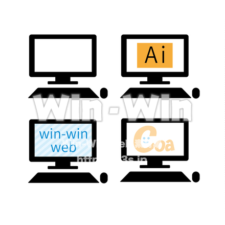 PC×4のCG・イラスト素材 W-023610