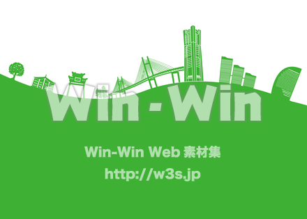 横浜街ブラシ背景のシルエット素材 W-023578