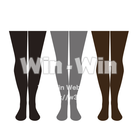 タイツのシルエット素材 W-023015