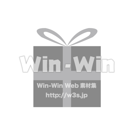 プレゼントのシルエット素材 W-023940
