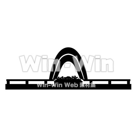 広島平和記念公園のシルエット素材 W-023483