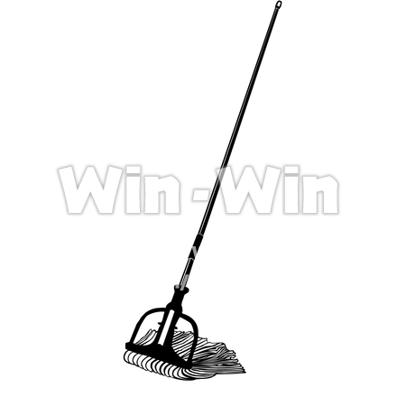 モップのシルエット素材 W-022124