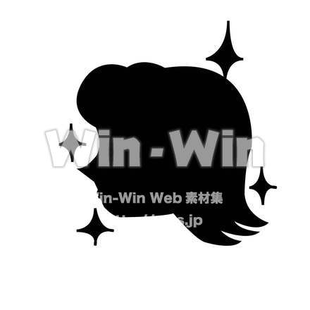 美容のシルエット素材 W-023383