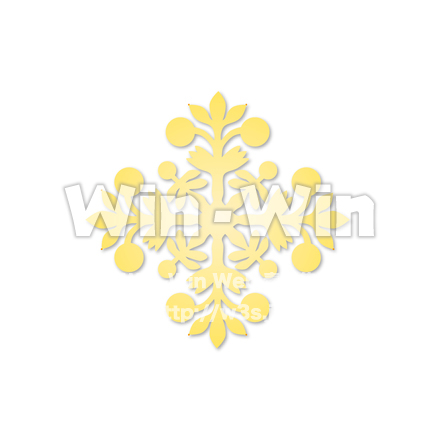 ハワイアンキルト（リリコイ）のシルエット素材 W-022885