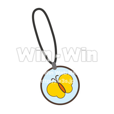 キーホルダー_ちょうちょのCG・イラスト素材 W-023538