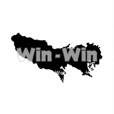 東京地図のシルエット素材 W-023072