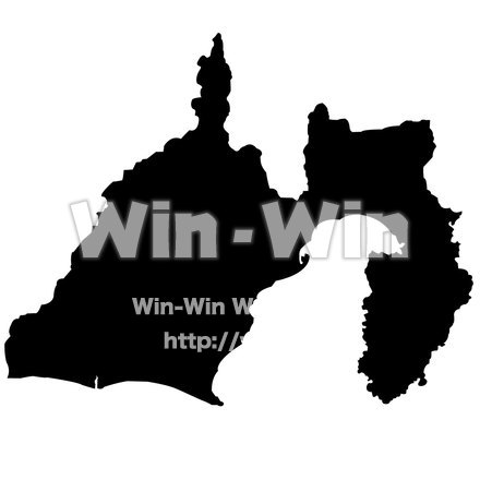 静岡県のシルエット素材 W-023715