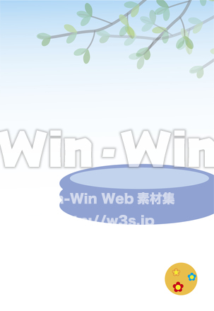 夏ビニールプールで水遊びのCG・イラスト素材 W-022512