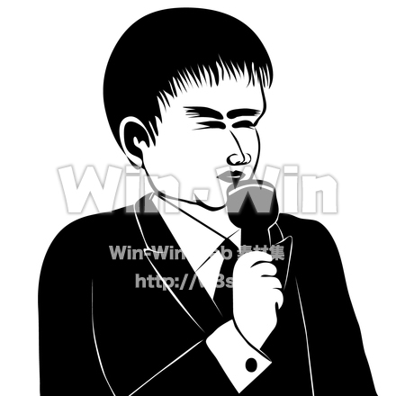 司会者のシルエット素材 W-022164