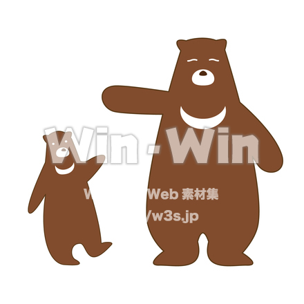 クマ×2のCG・イラスト素材 W-023249