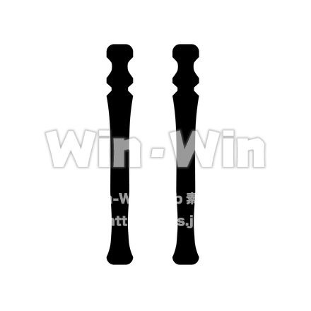 柱のシルエットのシルエット素材 W-023773