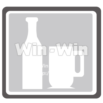 ビールマークのシルエット素材 W-023411
