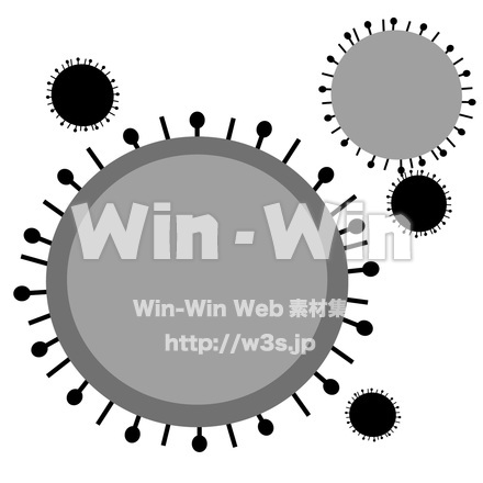 インフルエンザウイルスのCG・イラスト素材 W-023792