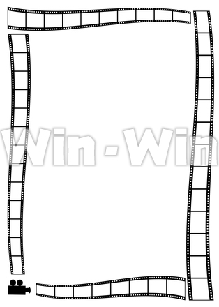 フレームデザインのシルエット素材 W-023139