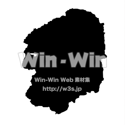 栃木県のシルエット素材 W-023300