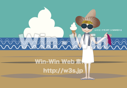 夏とはお別れ。のCG・イラスト素材 W-022209