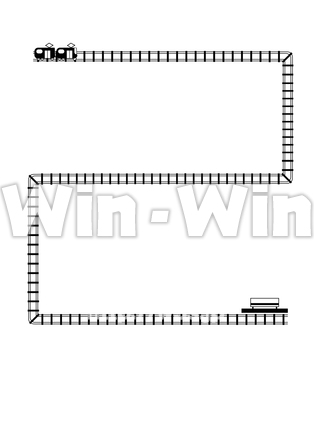 電車のパターンブラシのシルエット素材 W-023193