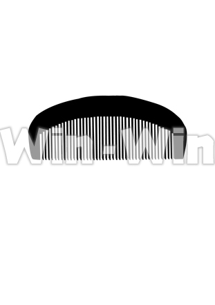 くしのシルエット素材 W-023836