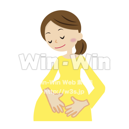 妊婦さんのCG・イラスト素材 W-022509