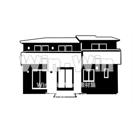 住宅のシルエット素材 W-023721
