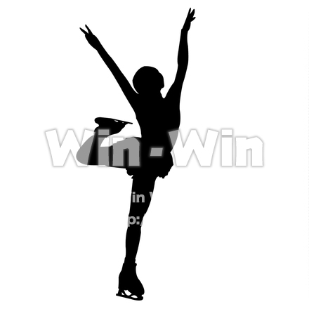 スケーターのシルエット素材 W-023274